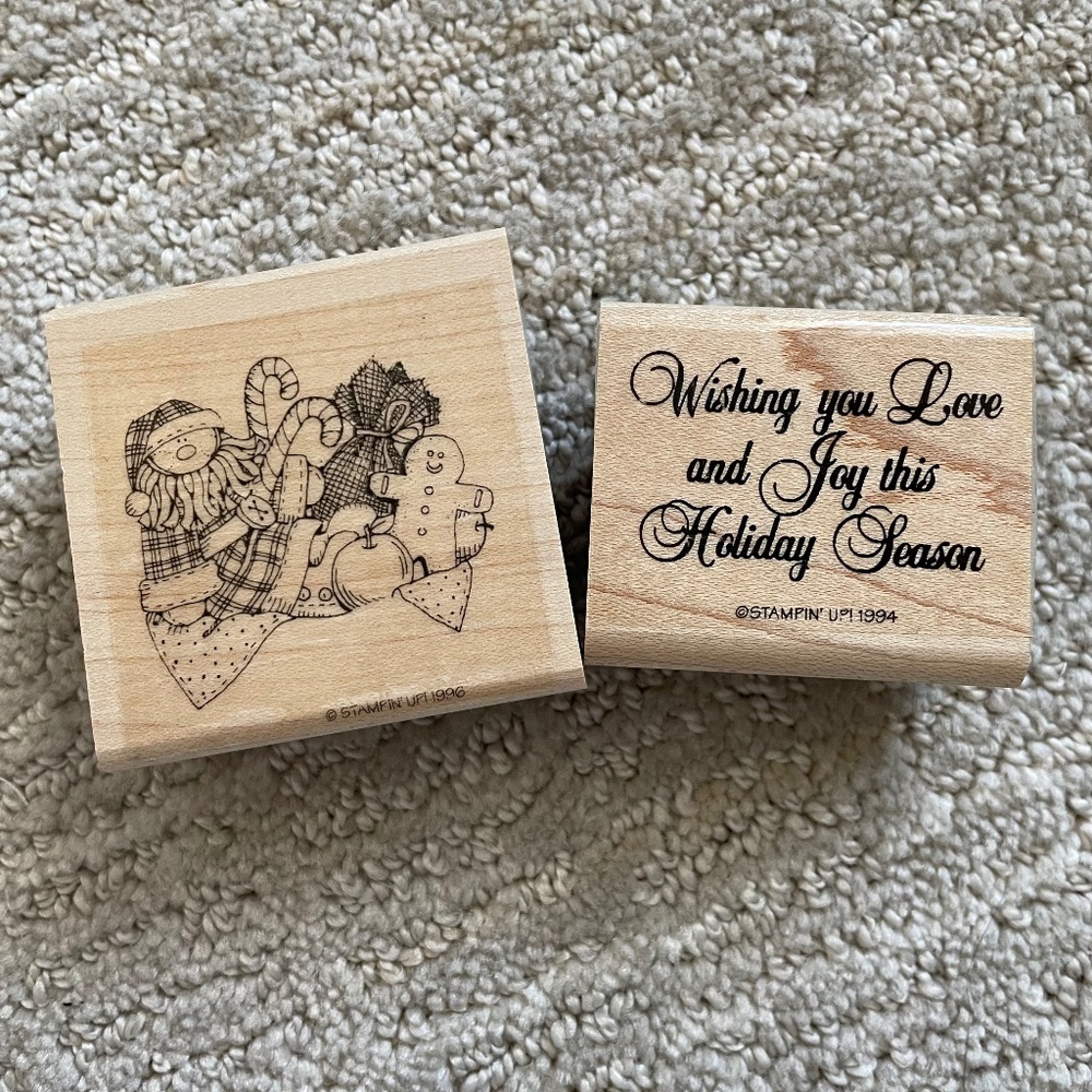 Christmas Rubber Stamps, Christmas Stamps, Christmas Card Making, 1990s Vintage